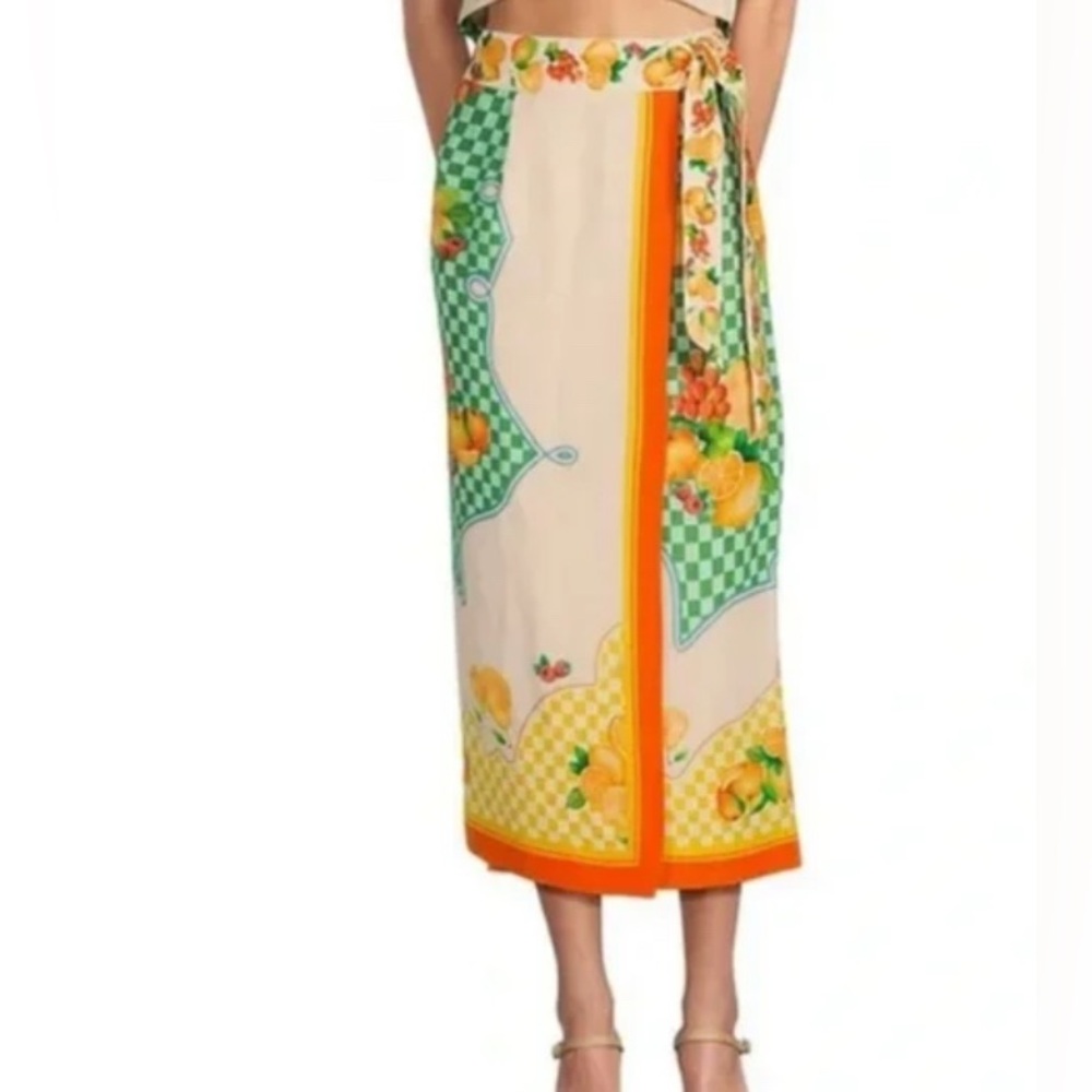 Antonio Melani Clio Wrap Multi Fruit Print Skirt